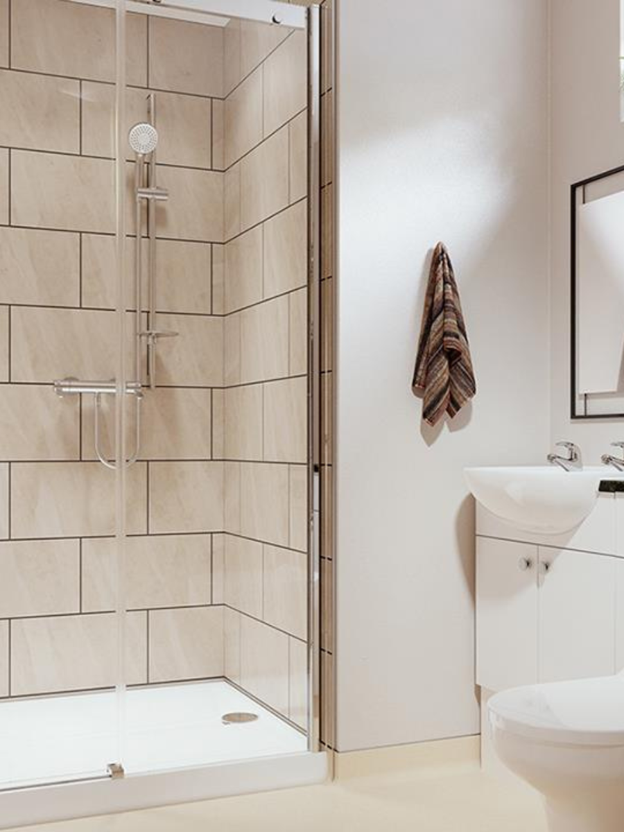Walk-in shower installation 4