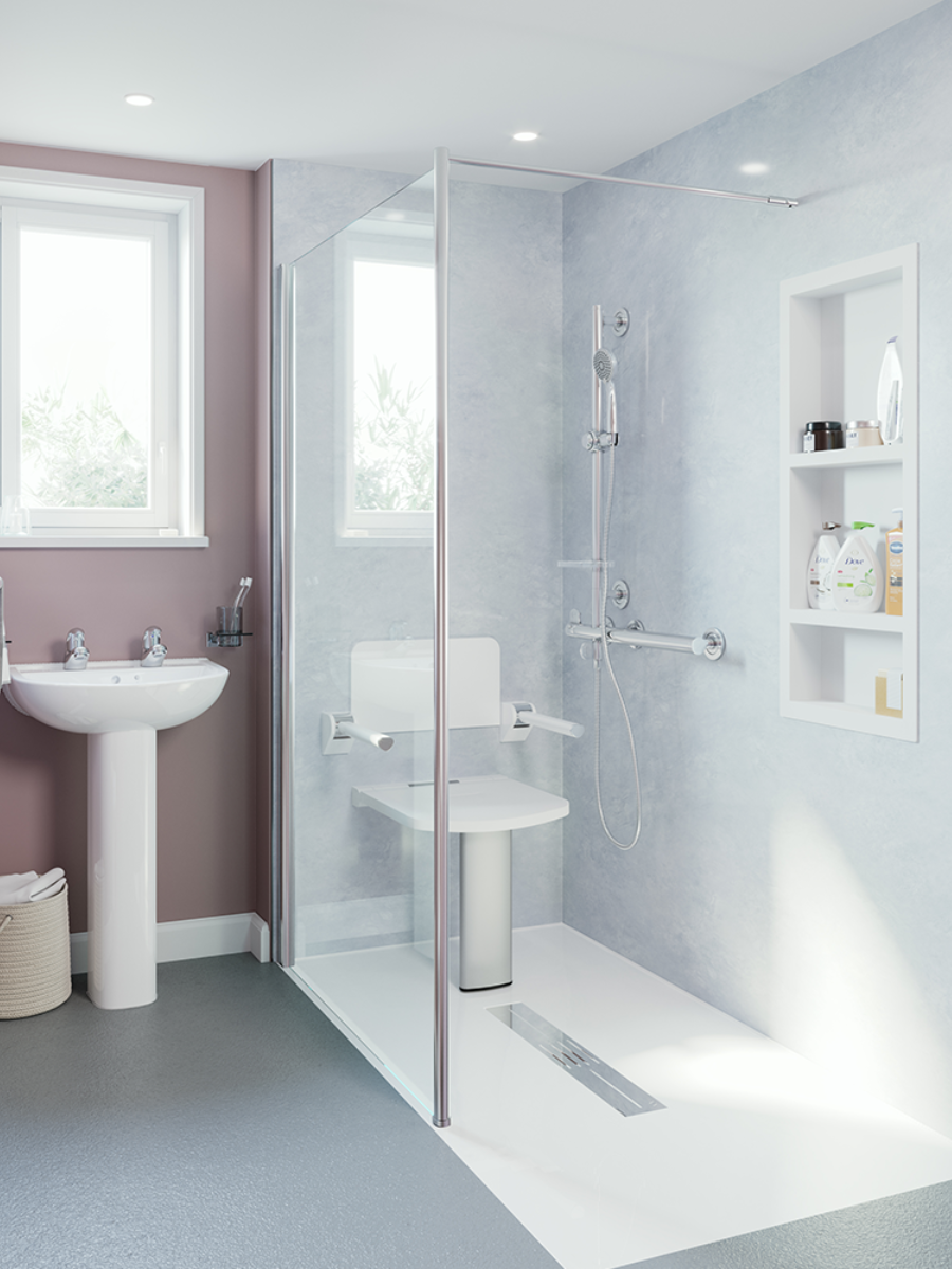 Walk-in shower installation 7